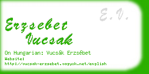 erzsebet vucsak business card